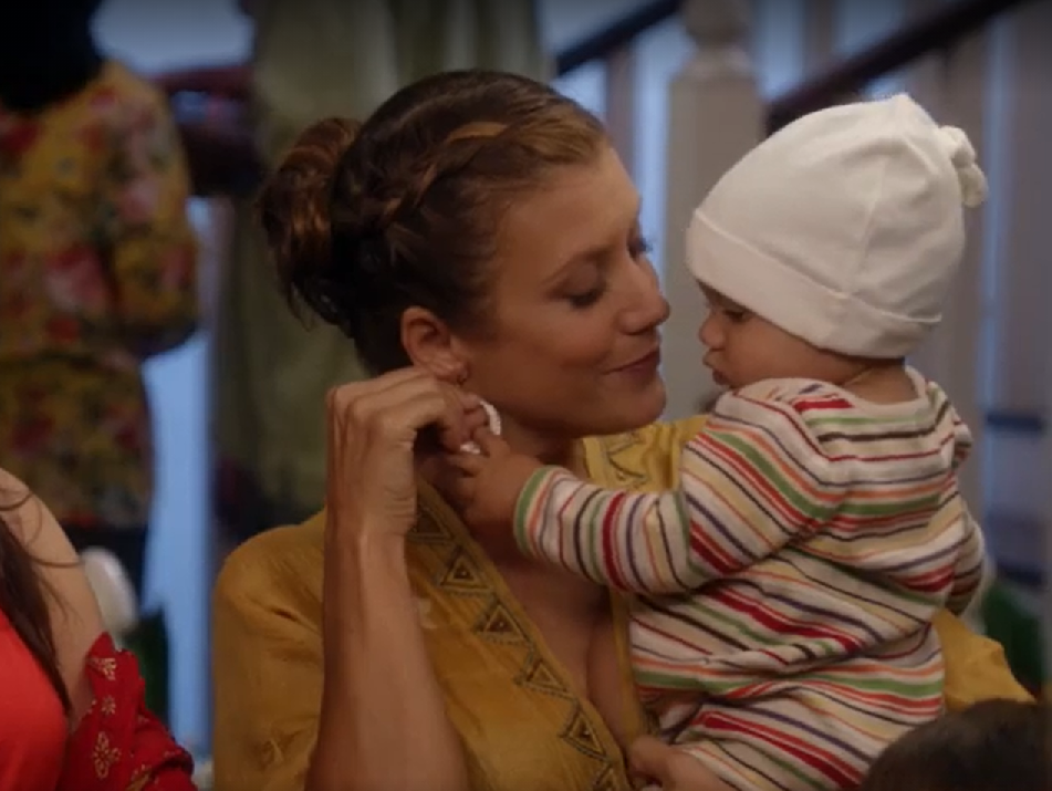 Addison (played by Kate Walsh) holding baby Henry